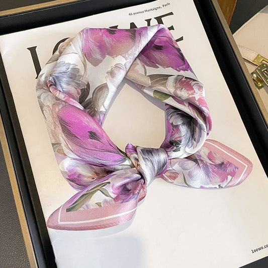 Floral Design Mulberry Silk Shawl