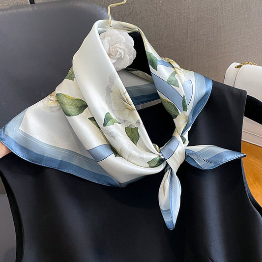 Floral Design Mulberry Silk Shawl