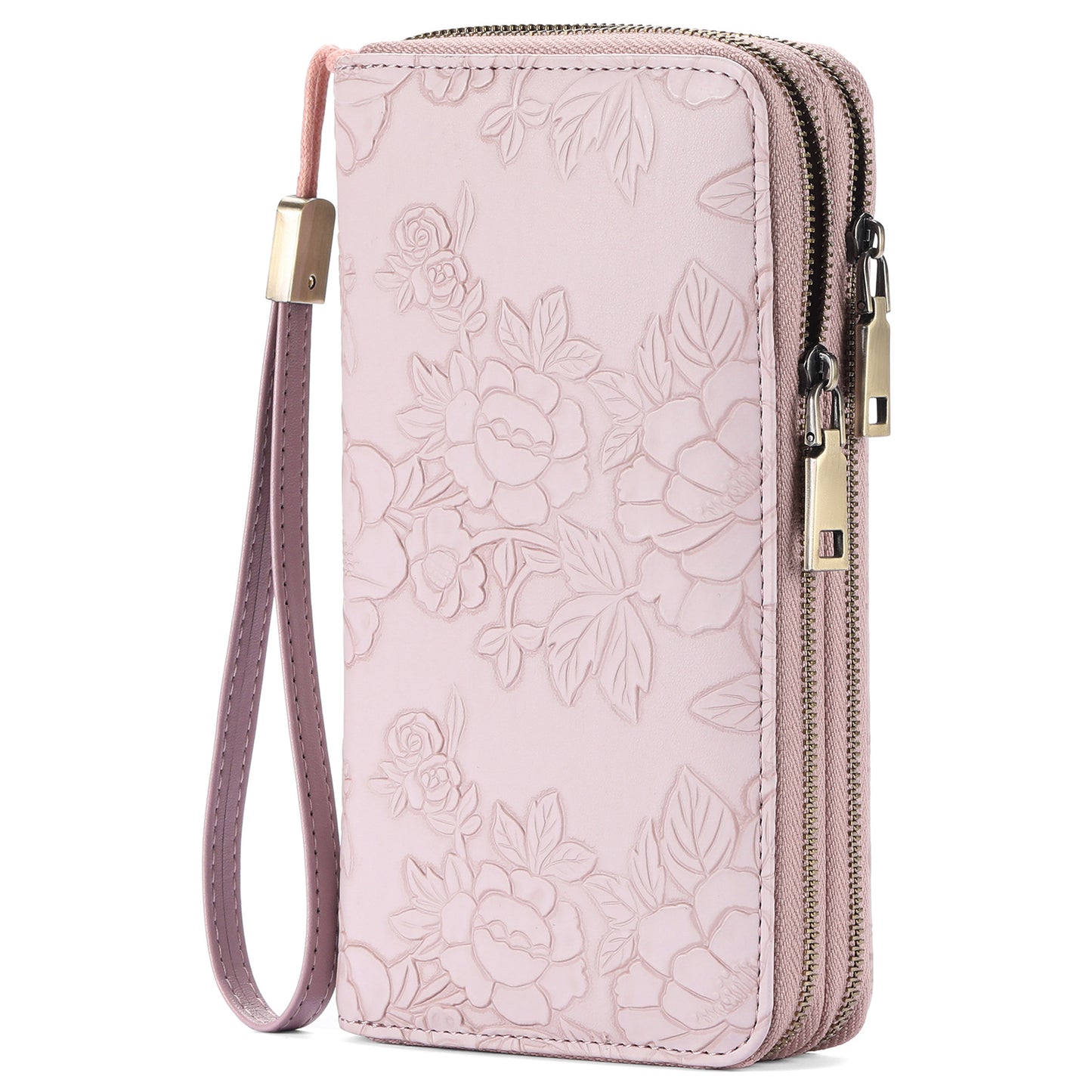 Embossed Design Large Capacity Vegan Leather Wallet