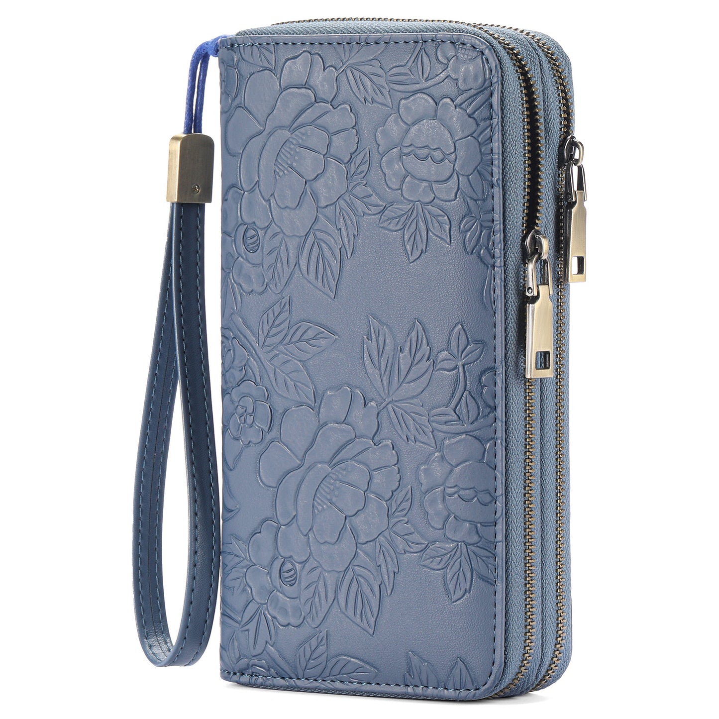 Embossed Design Large Capacity Vegan Leather Wallet