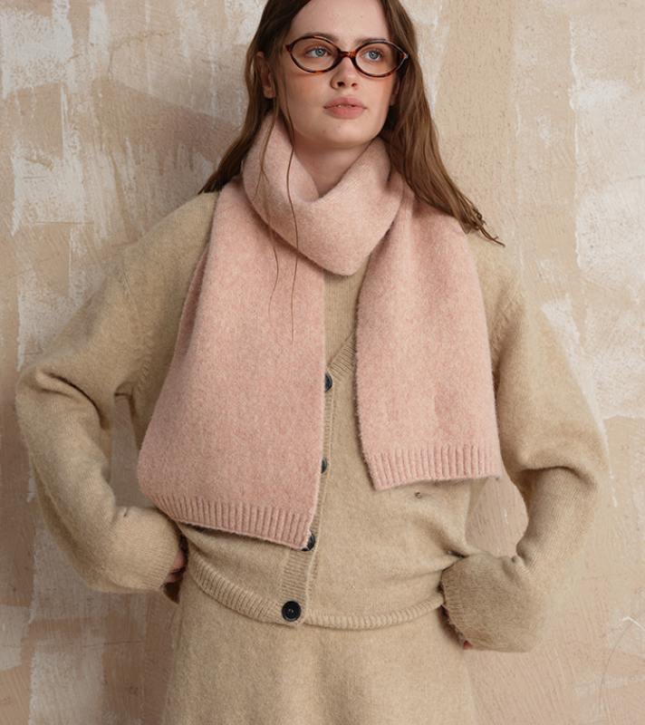 Soft Wool Blend Knitted Scarf