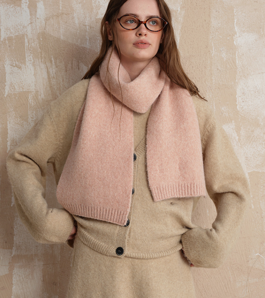 Soft Wool Blend Knitted Scarf