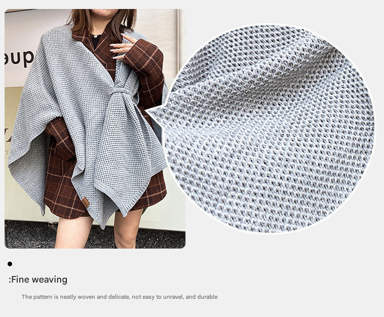 Luxurious Faux Cashmere Knitted Cape