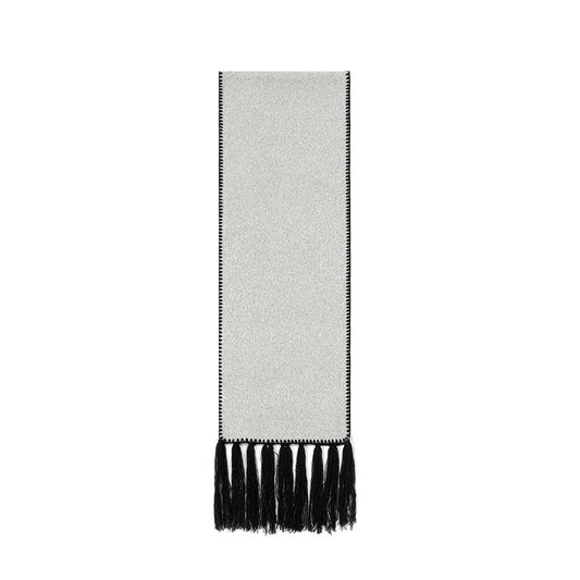 Contrast Edge & Tassel Scarf