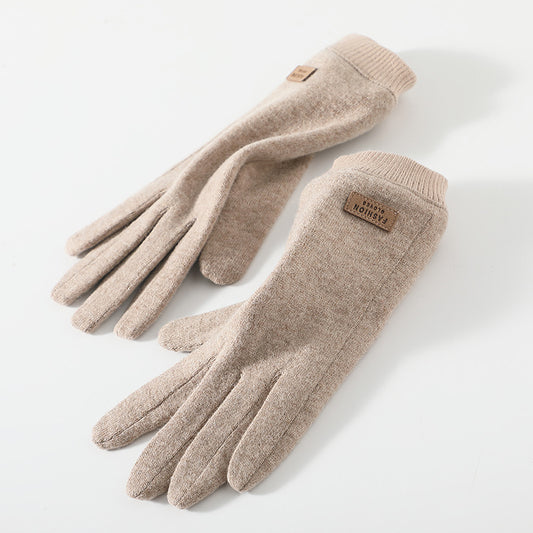Elegant Women's Wool Blend Winter Touchscreen Gloves