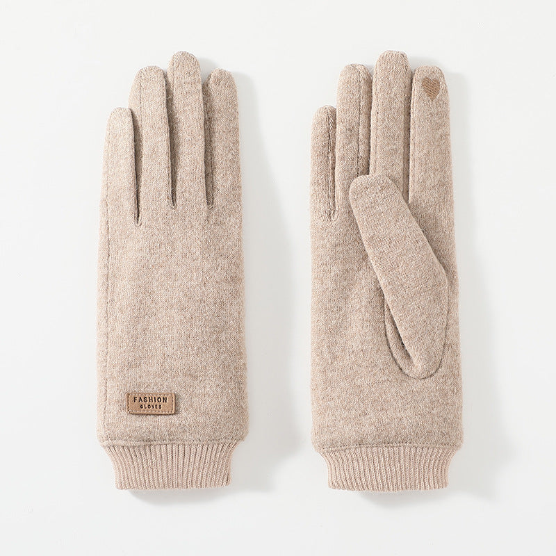 Elegant Women's Wool Blend Winter Touchscreen Gloves