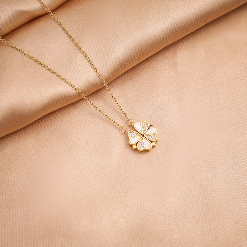 Convertible Clover to Hearts Pendant Necklace