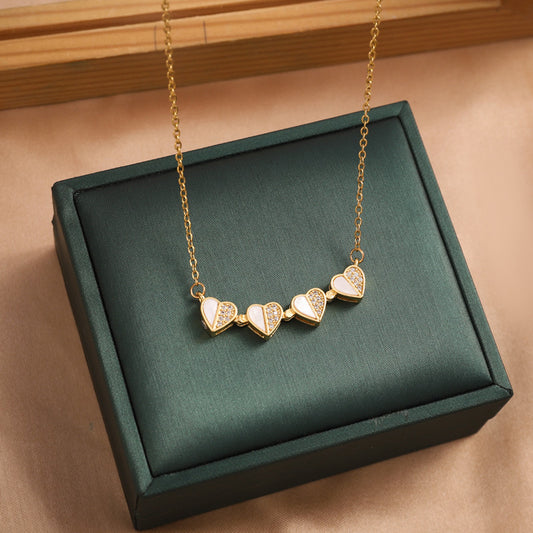 Convertible Clover to Hearts Pendant Necklace