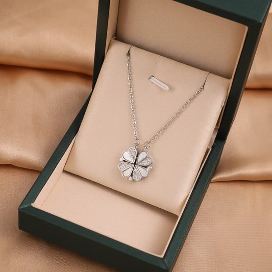 Convertible Clover to Hearts Pendant Necklace