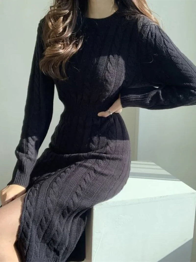 Long Sleeve Knitted Dress
