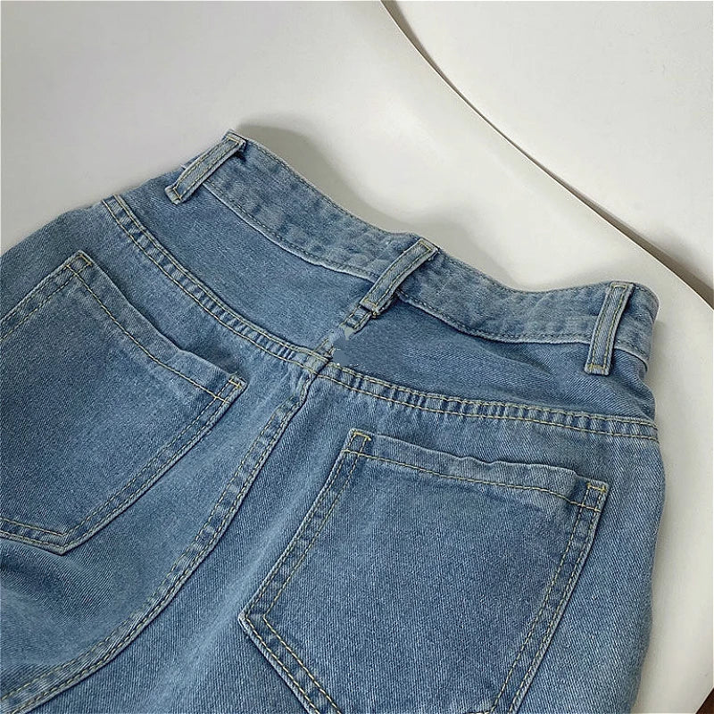 Denim Trendy High Waist Streetwear Shorts