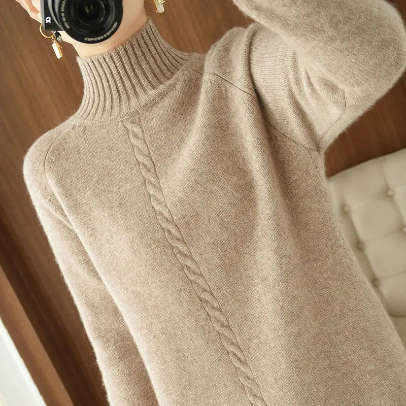 100%Wool Long Sweater 