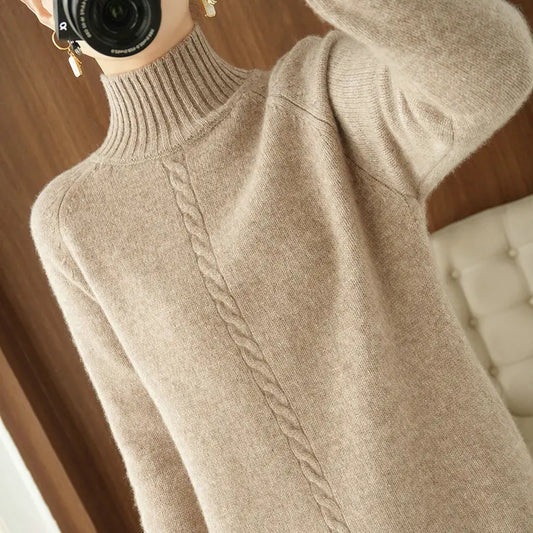 100%Wool Long Sweater 