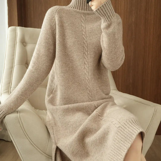 100%Wool Long Sweater 