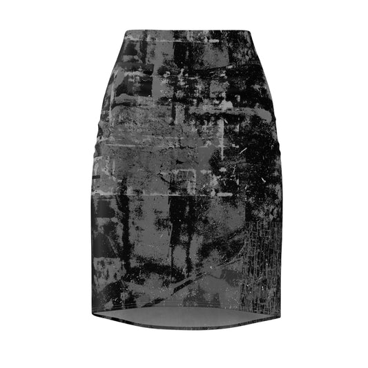 Pencil Skirt DISTRESSED DARK - Minimal by Queennoble