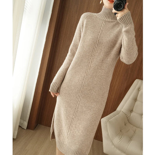 100%Wool Long Sweater 
