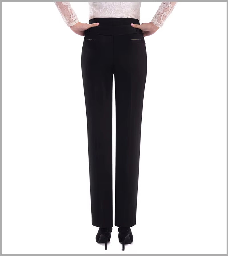 2024 New Spring Autumn Women Pants Slim Elastic High Waist Straight Pants Stretch Female Trousers Pantalones P170