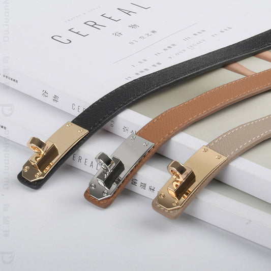 Cow Leather Waist Slim Belt