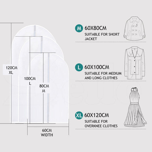 6Pcs Suit Dress Clothing Dust Cover Bag
