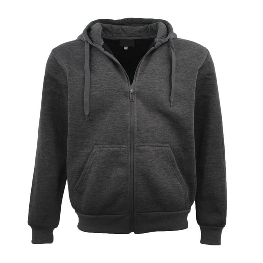 Adult Unisex Zip Plain Fleece Hoodie Hooded Jacket Mens Sweatshirt Jumper XS-8XL, White, XL