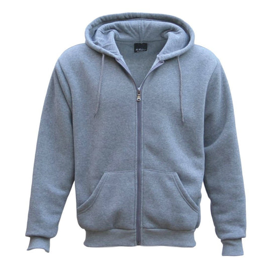 Adult Unisex Zip Plain Fleece Hoodie Hooded Jacket Mens Sweatshirt Jumper XS-8XL, White, XL