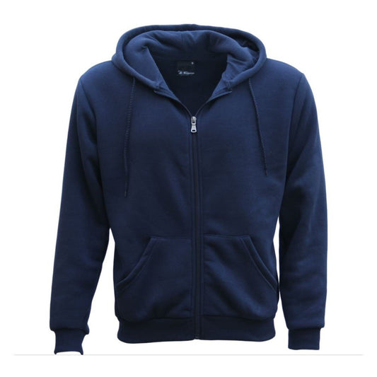 Adult Unisex Zip Plain Fleece Hoodie Hooded Jacket Mens Sweatshirt Jumper XS-8XL, White, XL