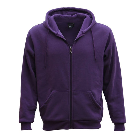 Adult Unisex Zip Plain Fleece Hoodie Hooded Jacket Mens Sweatshirt Jumper XS-8XL, White, XL