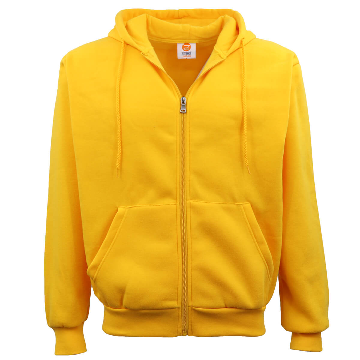 Adult Unisex Zip Plain Fleece Hoodie Hooded Jacket Mens Sweatshirt Jumper XS-8XL, White, XL