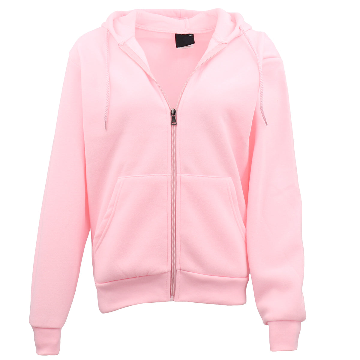 Adult Unisex Zip Plain Fleece Hoodie Hooded Jacket Mens Sweatshirt Jumper XS-8XL, White, XL
