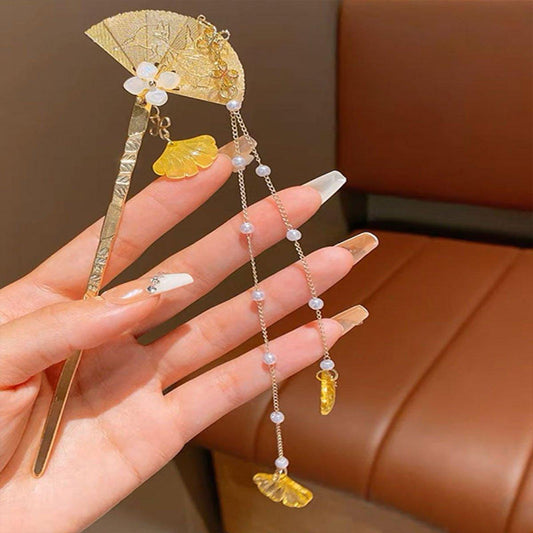 Chinese Style Fringe Hanfu Hairpin Headdress