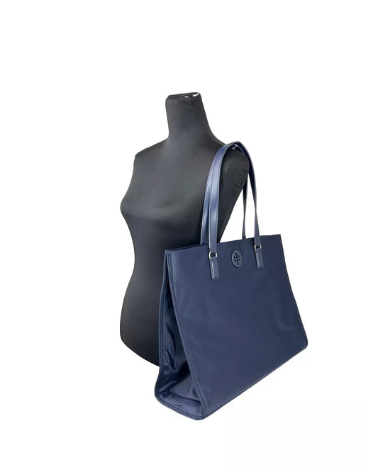 Tory Burch Women's Navy Ella Large Nylon Tote Bag