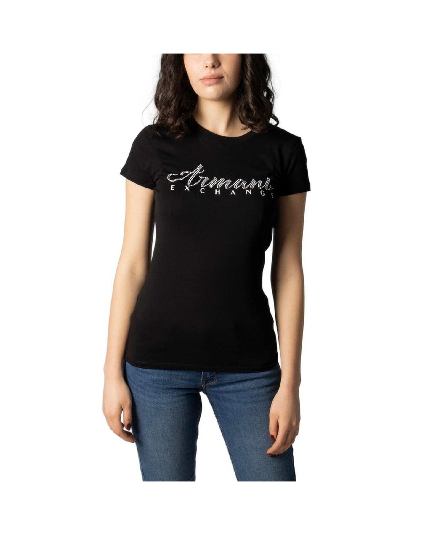 ARMANI EXCHANGE Black Cotton T-Shirts