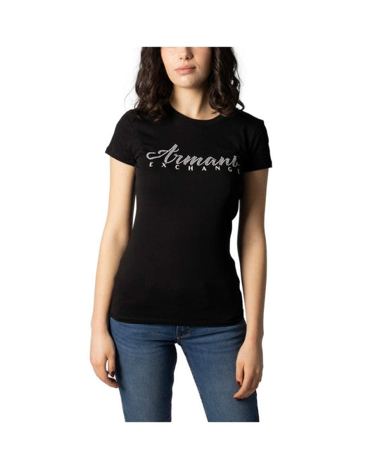 ARMANI EXCHANGE Black Cotton T-Shirts