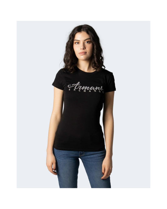 ARMANI EXCHANGE Black Cotton T-Shirts