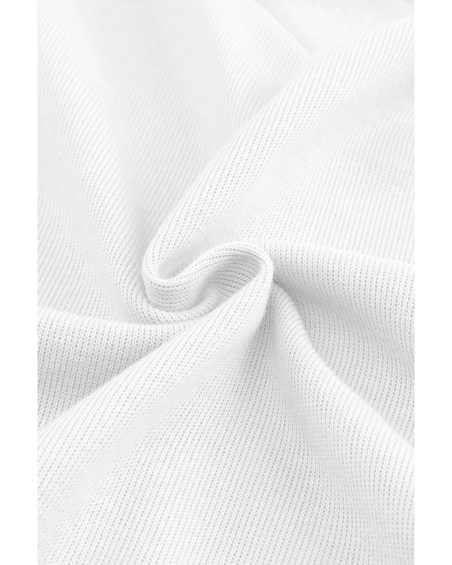 White Knitted V Neck Buttoned Cuffs Sweater