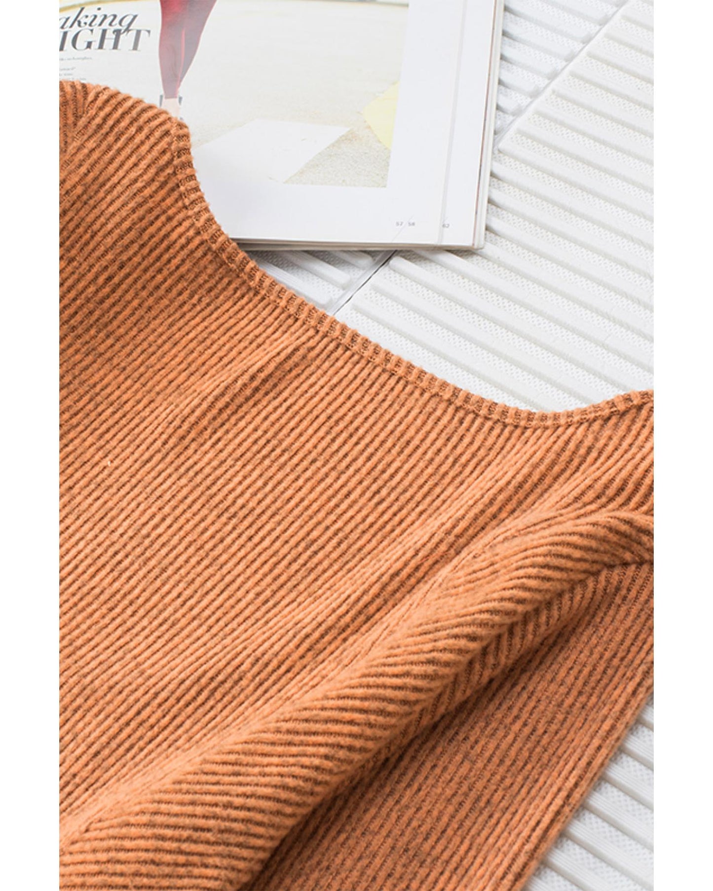 AZURA EXCHANGE U-Neck Textured Top