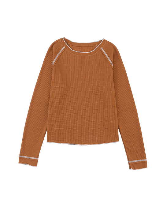 AZURA EXCHANGE Textured Long Sleeve Top