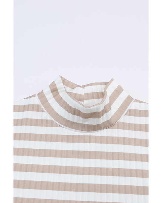 AZURA EXCHANGE Striped Knit Long-Sleeve Tee