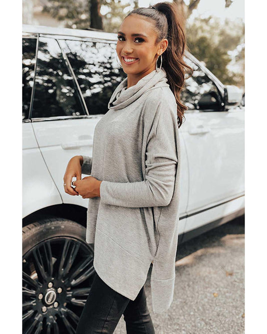 Cowl Neck Shift Tunic Top