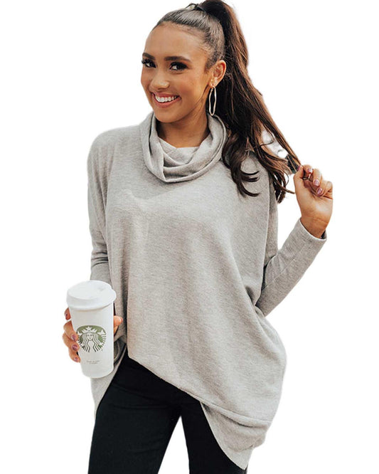 Cowl Neck Shift Tunic Top