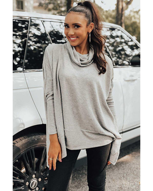 Cowl Neck Shift Tunic Top