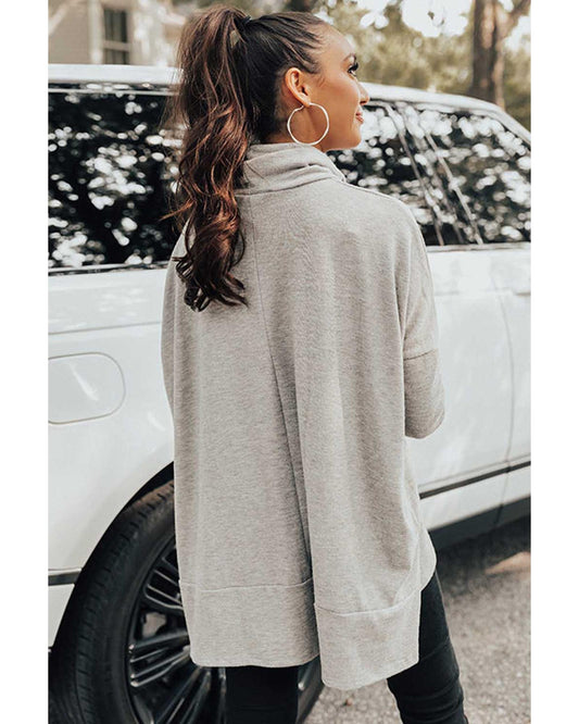 Cowl Neck Shift Tunic Top