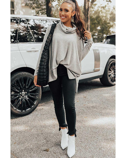 Cowl Neck Shift Tunic Top