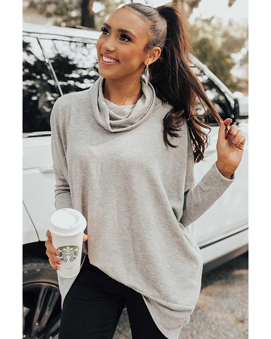 Cowl Neck Shift Tunic Top