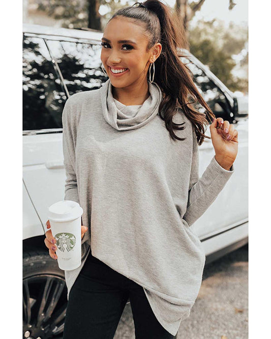 Cowl Neck Shift Tunic Top