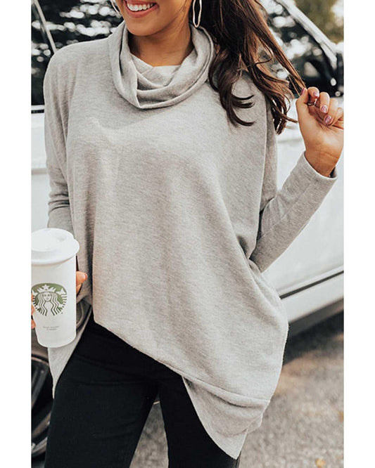 Cowl Neck Shift Tunic Top