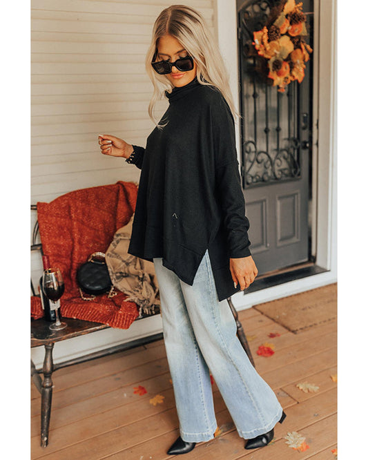 Cowl Neck Shift Tunic Top