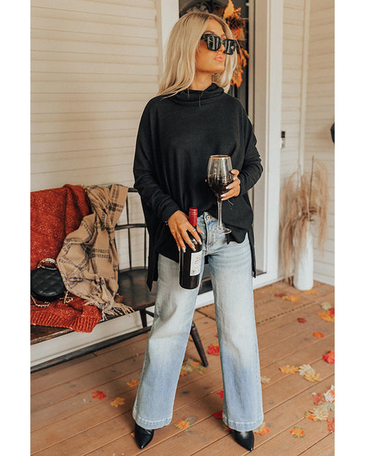 Cowl Neck Shift Tunic Top