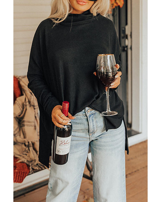 Cowl Neck Shift Tunic Top