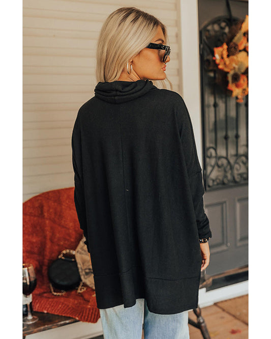 Cowl Neck Shift Tunic Top